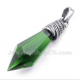 Men's Titanium Hexagon Prism Pendant with Free Chain