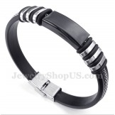 Men's Titanium Rubber Bracelet
