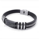 Men's Titanium Rubber Bracelet