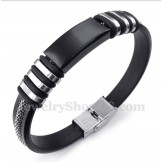 Men's Titanium Rubber Bracelet