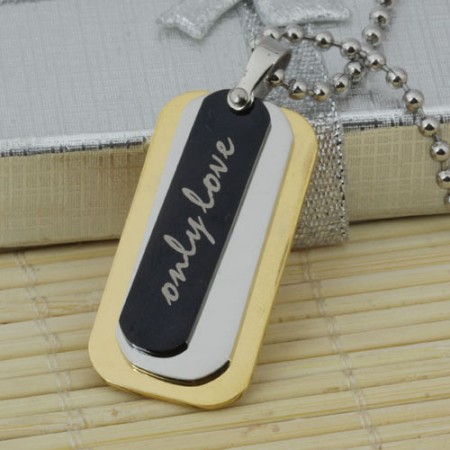 man 3 Layer Pure Titanium Pendant Necklace Gift Free Chain
