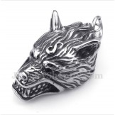 Men's Titanium Wolf Head Pendant with Free Chain