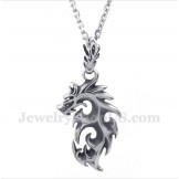 Men's Titanium Fire Dragon Pendant with Free Chain