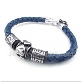 Men's Titanium Leather Bracelet
