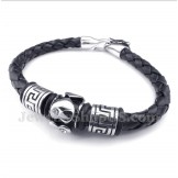 Men's Titanium Leather Bracelet