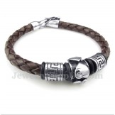 Men's Titanium Leather Bracelet
