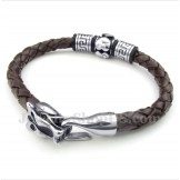Men's Titanium Leather Bracelet