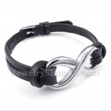 Men's Titanium Leather Bracelet