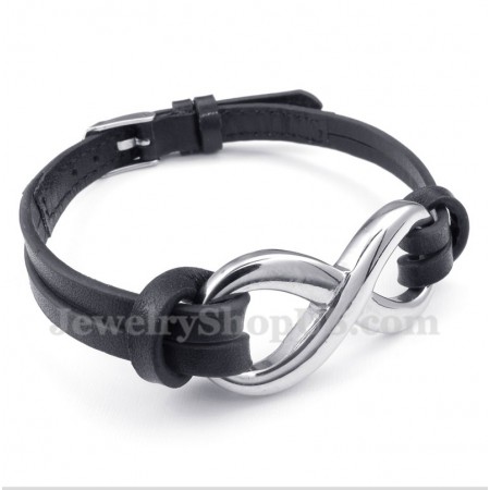 Men's Titanium Leather Bracelet