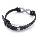 Men's Titanium Leather Bracelet