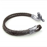 Men's Titanium Leather Bracelet