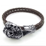 Men's Titanium Leather Bracelet