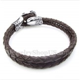 Men's Titanium Leather Bracelet