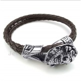 Men's Titanium Leather Bracelet
