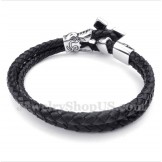 Men's Titanium Leather Bracelet