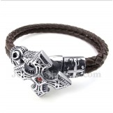 Men's Titanium Leather Bracelet