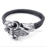 Men's Titanium Leather Bracelet