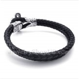 Men's Titanium Leather Bracelet
