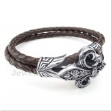Men's Titanium Leather Bracelet