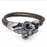 Men's Titanium Leather Bracelet