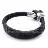 Men's Titanium Leather Bracelet