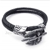 Men's Titanium Leather Bracelet