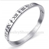 Men's Titanium Diamond Roman Numerals Bracelet
