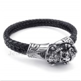 Men's Titanium Leather Bracelet