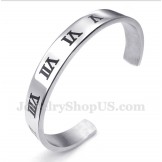 Men's Titanium Roman Numerals Bracelet