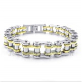 Men's Titanium Gold Bracelet