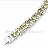Men's Titanium Gold Bracelet