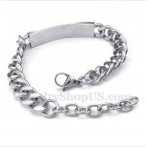 Men's Titanium Roman Numerals Diamond Bracelet