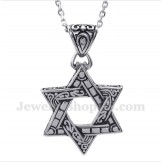 Men's Titanium Star of David Pendant with Free Chain