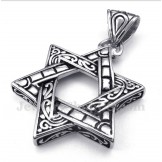 Men's Titanium Star of David Pendant with Free Chain