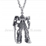 Men's Titanium Robot Pendant with Free Chain