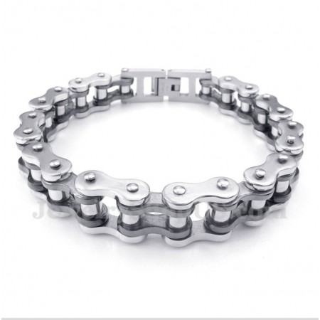 Men's Titanium Black Bicycle Chain Bracelet