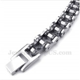 Men's Titanium Black Bicycle Chain Bracelet