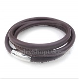 Men's Titanium Leather Bracelet