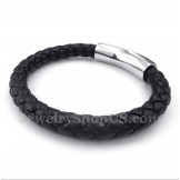 Men's Titanium Leather Bracelet