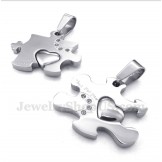 Titanium Puzzle Couple's Pendant with Free Chain (One Pair)