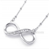 Men's Titanium Diamond Infinity Symbol Necklace