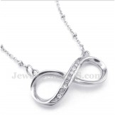 Men's Titanium Diamond Infinity Symbol Necklace