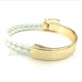 Men's Leather Titanium Bracelet