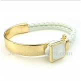 Men's Leather Titanium Bracelet