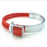 Men's Leather Titanium Bracelet