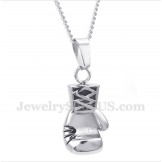 Men's Titanium Boxing Glove Pendant with Free Chain