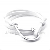 Men's Titanium Leather Bracelet