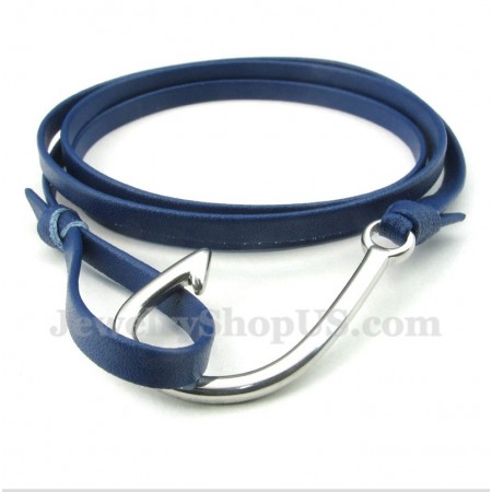Men's Titanium Leather Bracelet