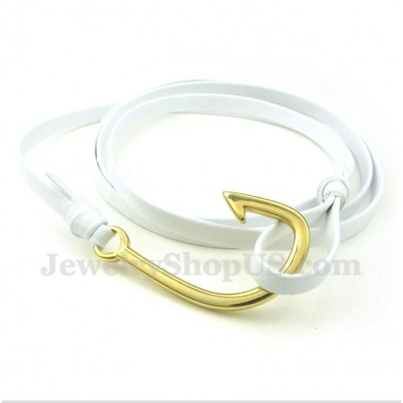 Men's Titanium Leather Bracelet