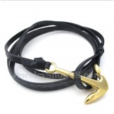 Men's Titanium Leather Bracelet